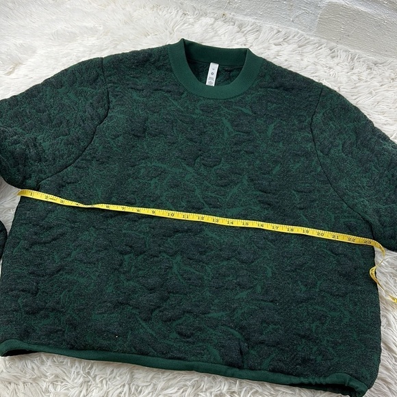 Lululemon Jacquard Multi-Texture Crew Neck Sweater Heathered Smoked Spruce - Picture 3 of 8